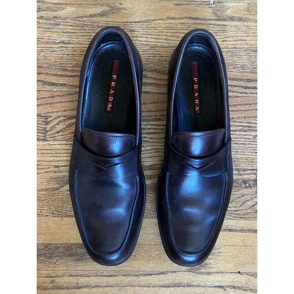 Prada Brown Leather Loafers main image 6